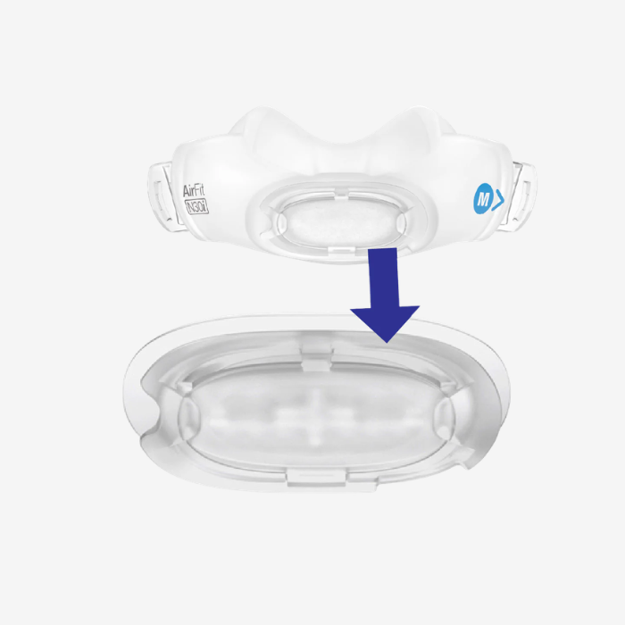 ResMed AirFit N30i nasal cradle CPAP mask for comfortable sleep therapy.