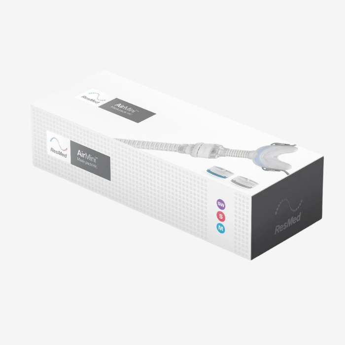 ResMed AirFit N30 AirMini CPAP mask pack for portable CPAP sleep apnea therapy.